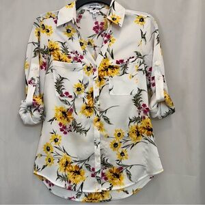 Express Potofino Slim Floral Blouse